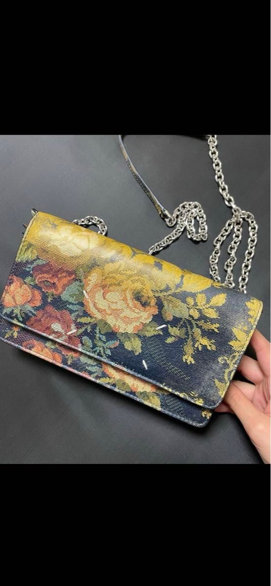 Maison Margiela /花柄 チェーンウォレット ショルダーバッグ Maison Margiela /花柄 チェーンウォレット ショルダーバッグ