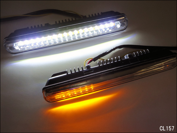 LED デイライト (J) シーケンシャル ウインカー連動 流れるウィンカー 白×アンバー ツインカラー 2本セット 36連 12V 汎用/20дの画像10