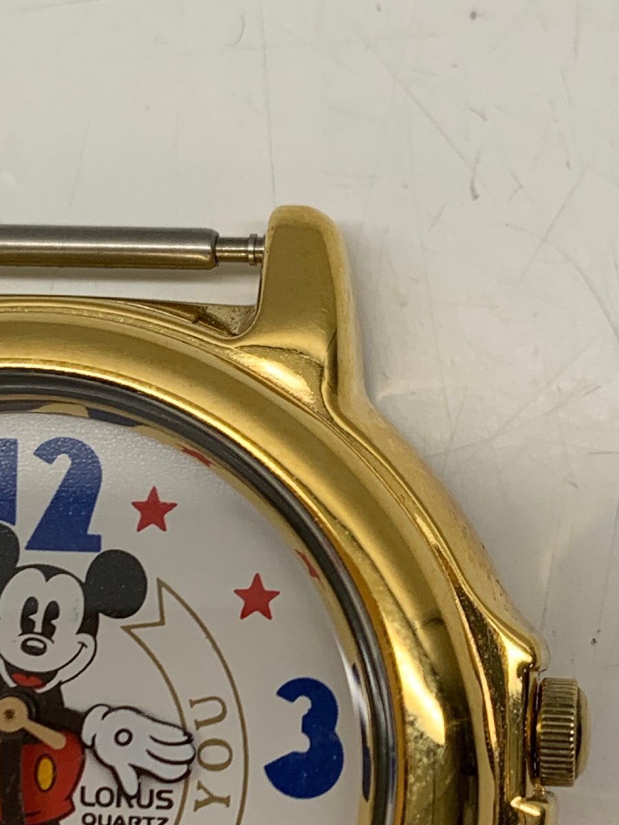 【稼働品】ローラス LORUS ディズニー ミッキーマウス V421-0020 ホワイト文字盤 クォーツ腕時計 QZ 電池交換済みの画像2