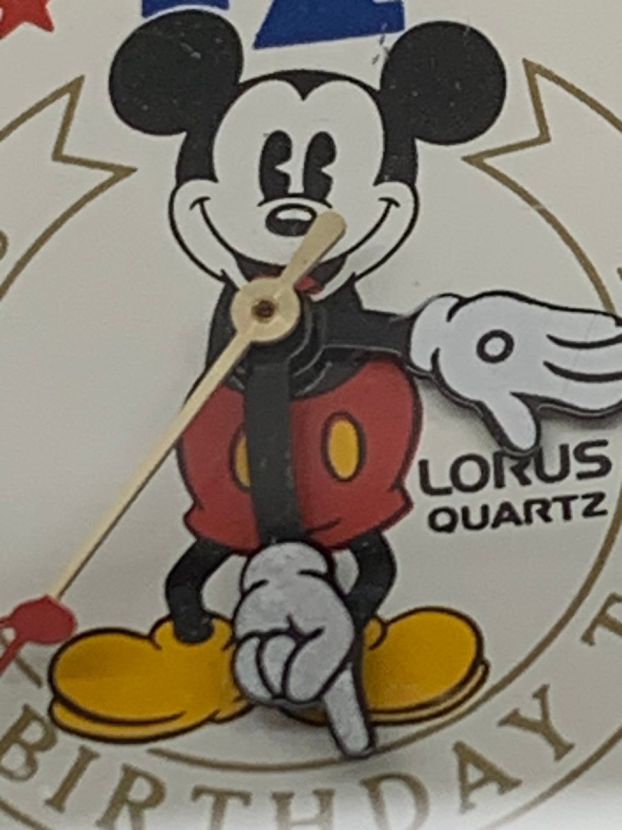 【稼働品】ローラス LORUS ディズニー ミッキーマウス V421-0020 ホワイト文字盤 クォーツ腕時計 QZ 電池交換済みの画像6