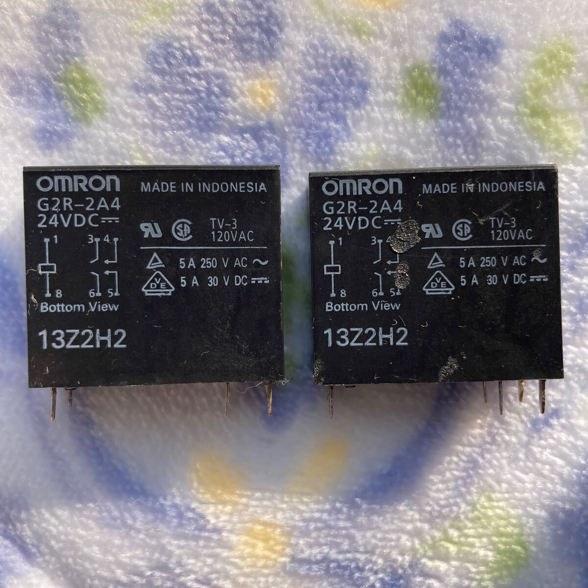 オムロン G2R-2A4 24VDC 2個セット DEC DH2TUの互換品 パワーリレー 基板用リレー OMRON _画像1