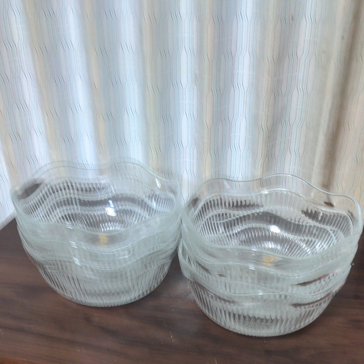 ガラス製品　ルーマニアのEDELエーデル社の ソーメン鉢6個組 　ガラス サラダボウル 中鉢　未使用品
