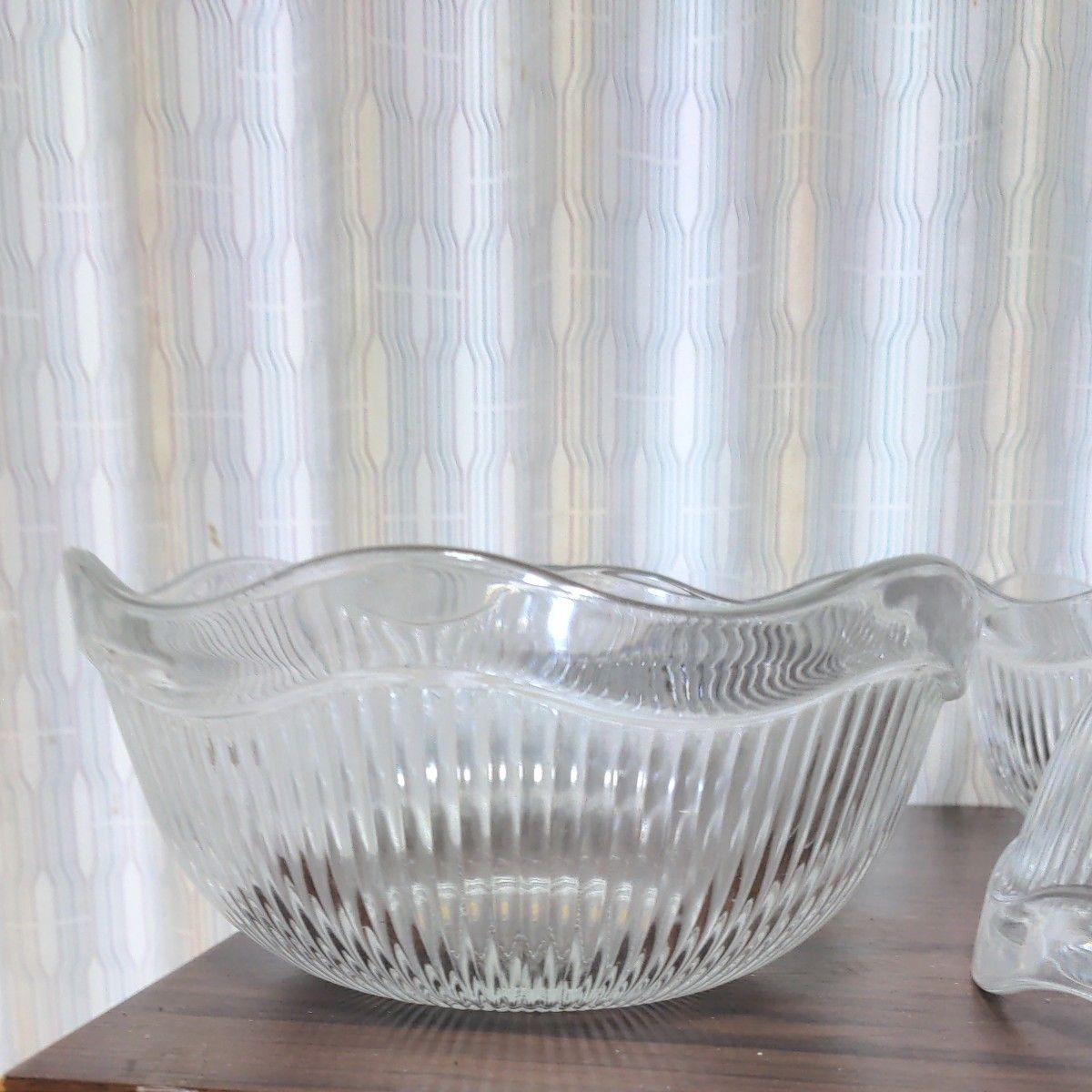 ガラス製品　ルーマニアのEDELエーデル社の ソーメン鉢6個組 　ガラス サラダボウル 中鉢　未使用品