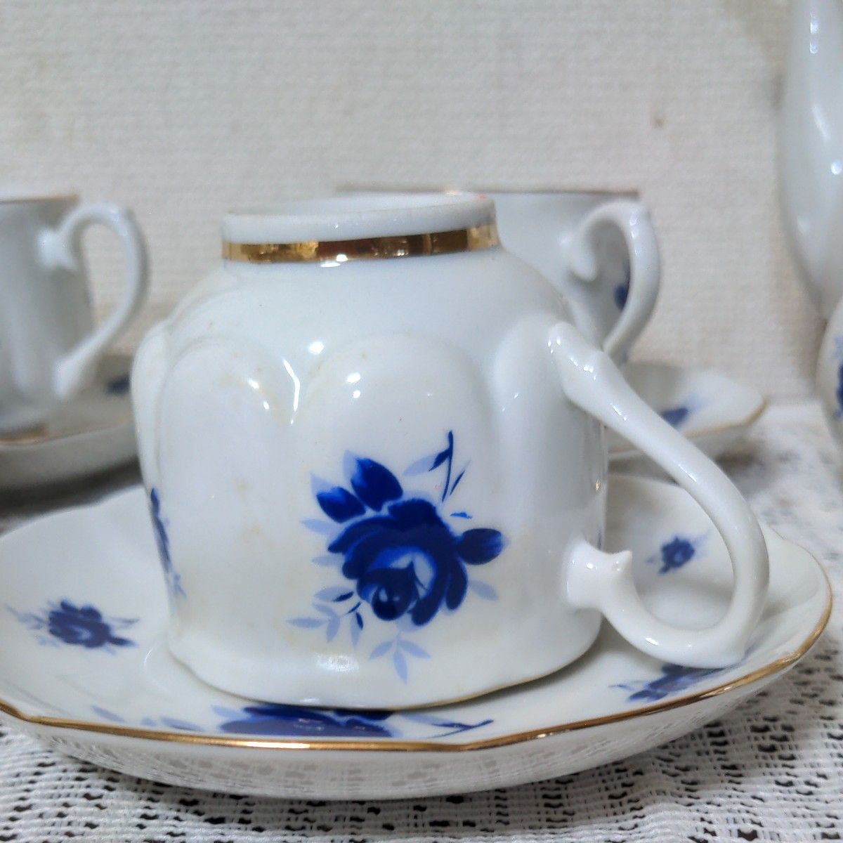 アンティーク HAYASHI CHINA カップ& ソーサー 5客・ シュガー アンティーク HAYASHI CHINA カップ& ソーサー 5客・ シュガー