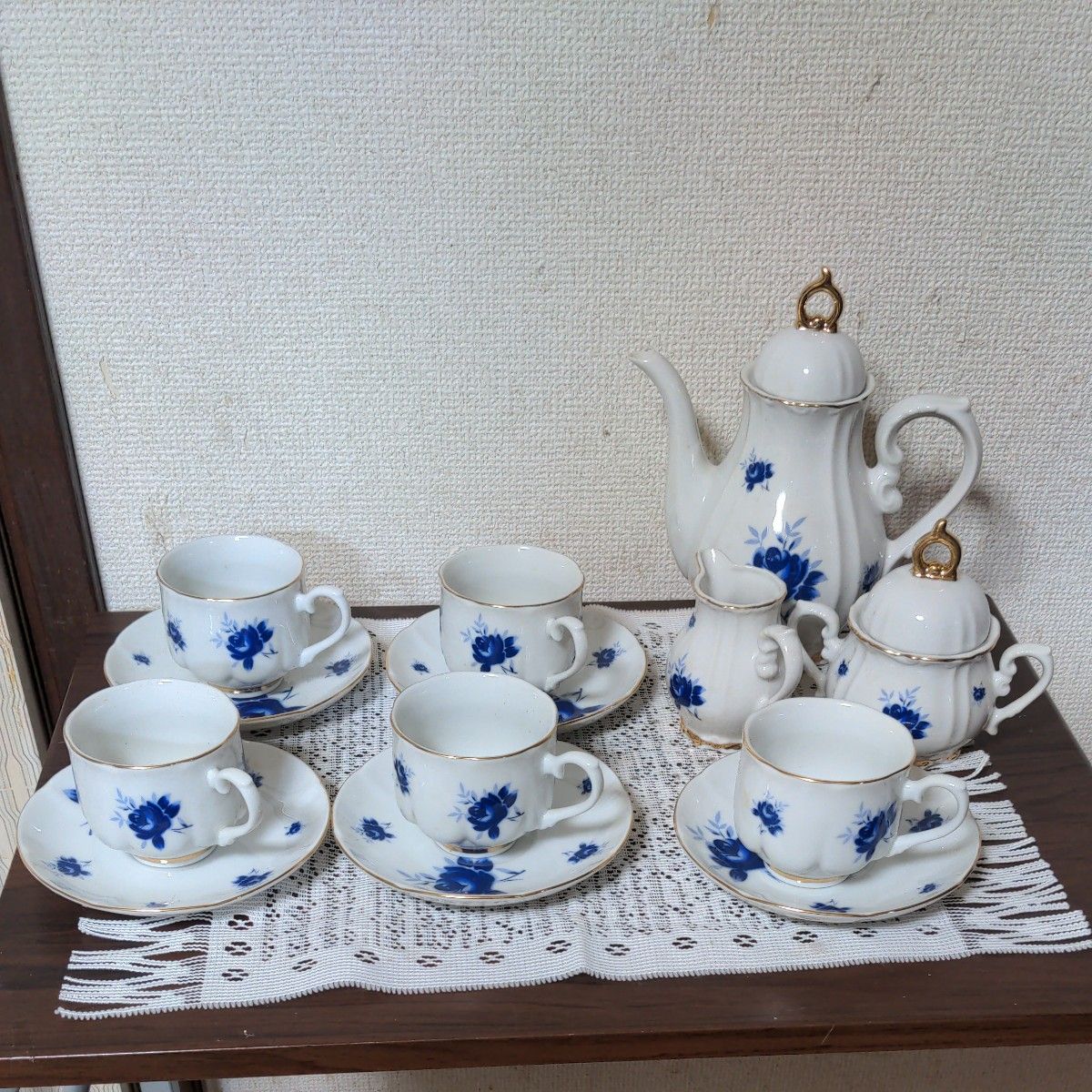 アンティーク HAYASHI CHINA カップ& ソーサー 5客・ シュガー アンティーク HAYASHI CHINA カップ& ソーサー 5客・ シュガー
