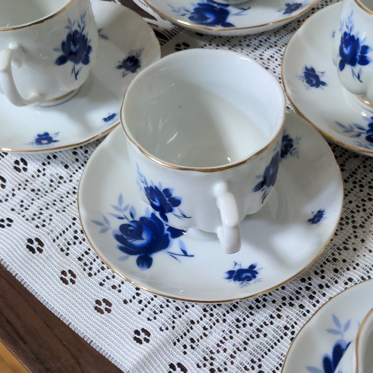 アンティーク HAYASHI CHINA カップ& ソーサー 5客・ シュガー アンティーク HAYASHI CHINA カップ& ソーサー 5客・ シュガー