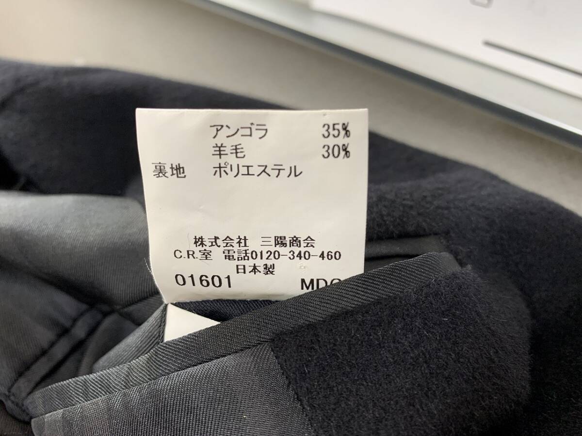 美品　BURBERRY LONDON　バーバリー　BJC02-700-09　92-170-5(M)　コート　ロングコート　メンズ　ブラック　①_画像9