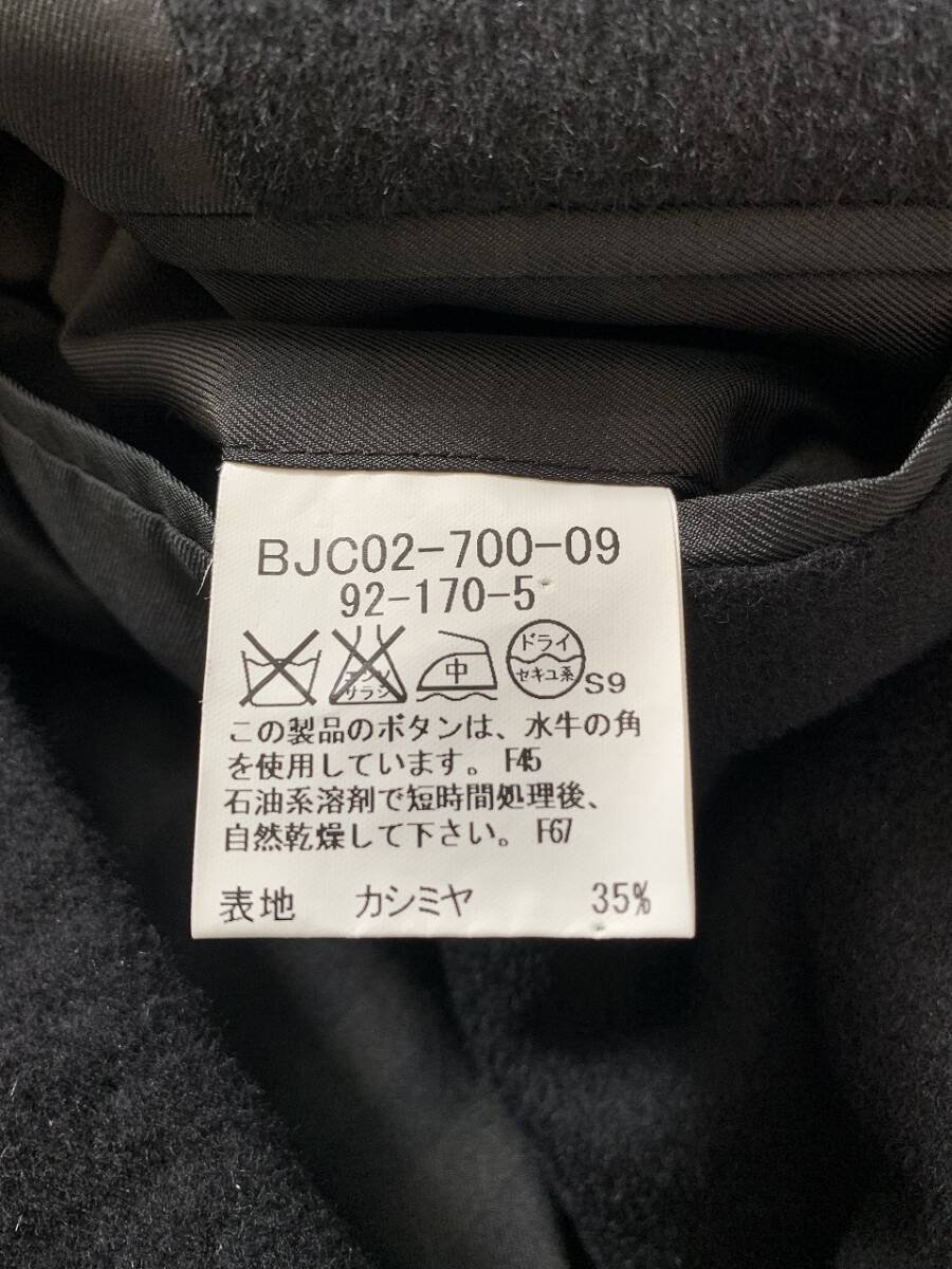 美品　BURBERRY LONDON　バーバリー　BJC02-700-09　92-170-5(M)　コート　ロングコート　メンズ　ブラック　①_画像8