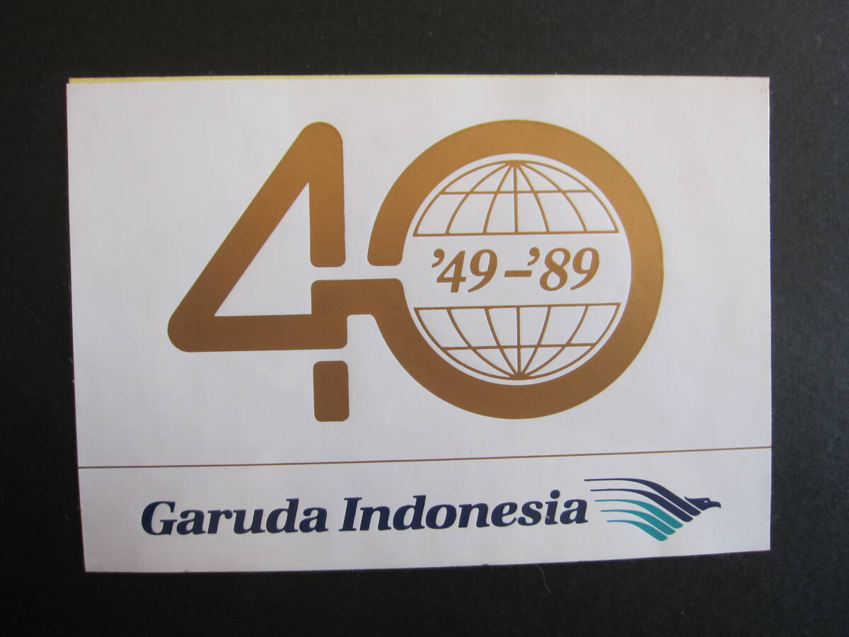 Гаруда Индонезийская авиакомпания Гаруда Индонезия ■ 1989 ■ 40-летие наклейка ■ 1949-1989 гг. ■ Гаруда Индонезия
