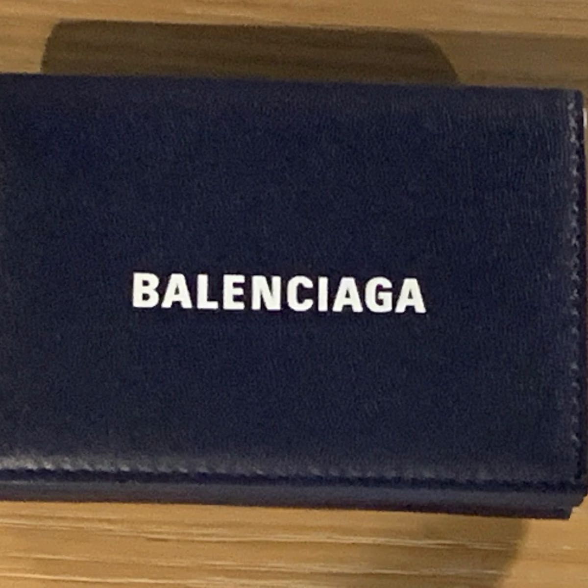 新品　バレンシアガ  BALENCIAGA　三つ折り財布　財布　ネイビー　紺 三つ折り ウォレット