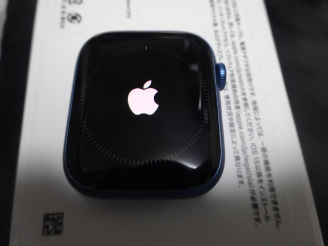 Apple Watch Series 7 45 mm ケース ミッドナイト アビスブルースポーツバンド MKN83J/A_画像1