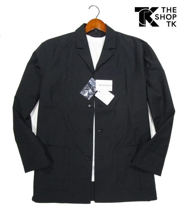 ◆H4 春夏◆ 新品 タケオキクチ THE SHOP TK テーラード シャツジャケット【L】黒 ブラック　カジュアル ジャケット_画像1