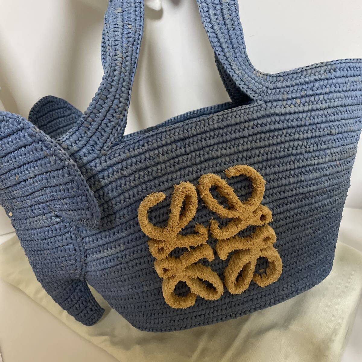 美品 ロエベ LOEWE エレファント バスケット バッグ ラフィア 美品 ロエベ LOEWE エレファント バスケット バッグ ラフィア