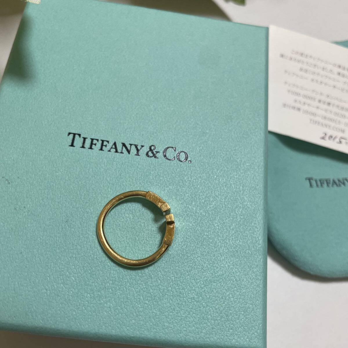 ★訳有　ティファニーワイヤーリング　指輪　ティーワイヤー　6号　18 イエローゴールド　TIFFANY&Co. AU750 Tiffany&Co. _画像6