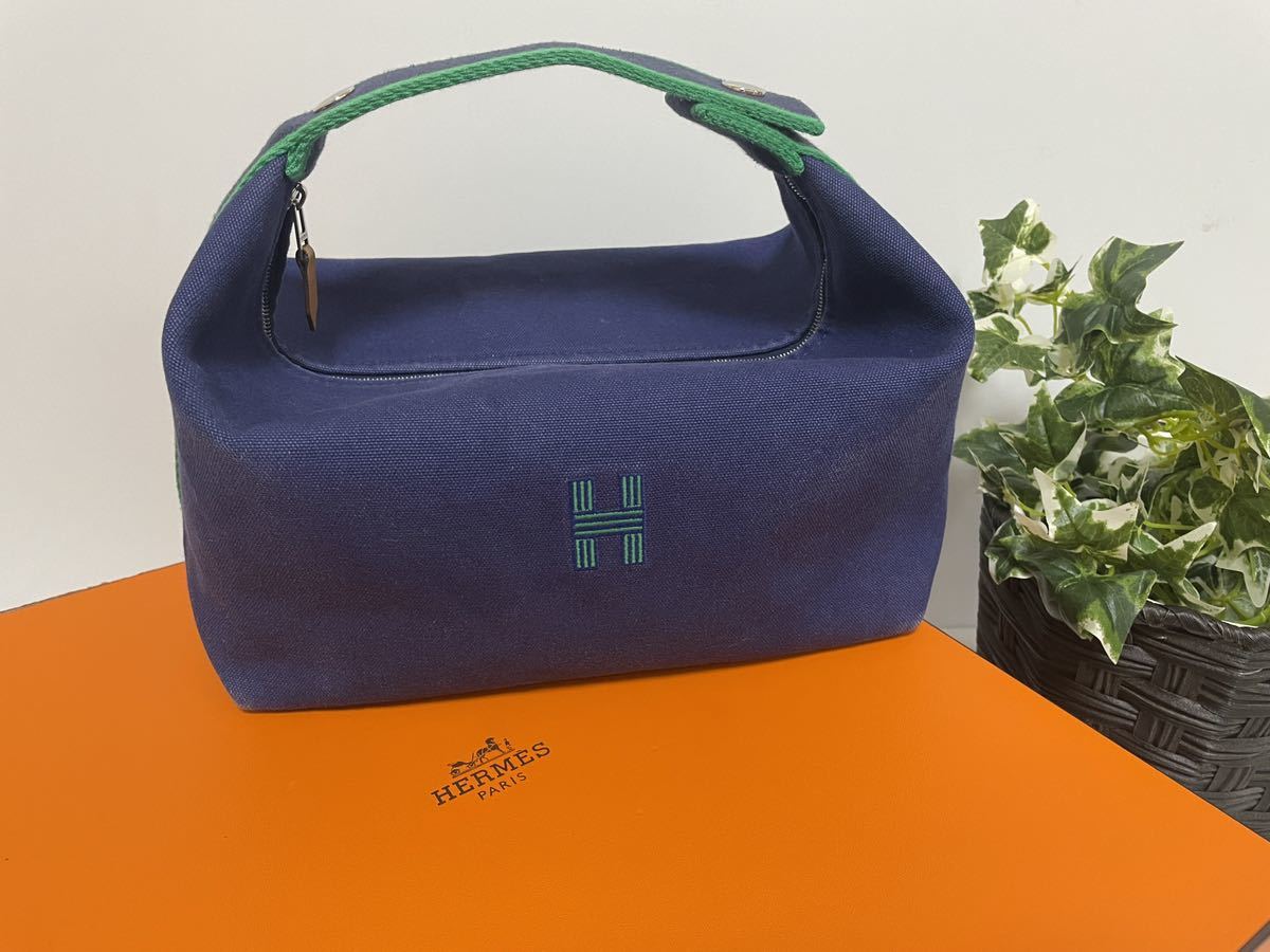 Yahoo!オークション - HERMES エルメス ブリッドアブラック ポーチ GM 