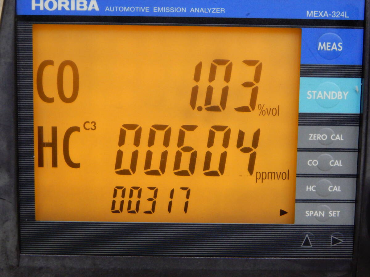 HORIBA CO HC 自動車排気ガステスター 新規校正証書付 MEXA-３２４L 認証工場基準工具　排ガステスター　堀場_画像5