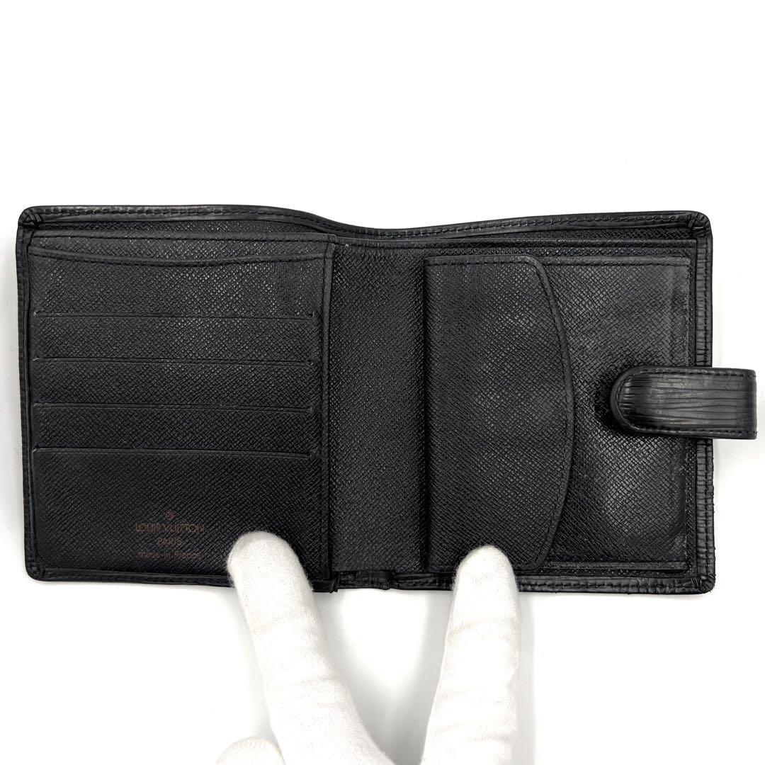 Louis Vuitton ルイヴィトン 折り財布 エピ ブラック系 総柄の画像5