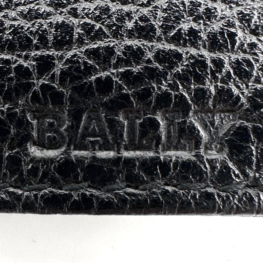 BALLY バリー 長財布 ロゴプレート ワンポイントロゴ レザー ブラック_画像10