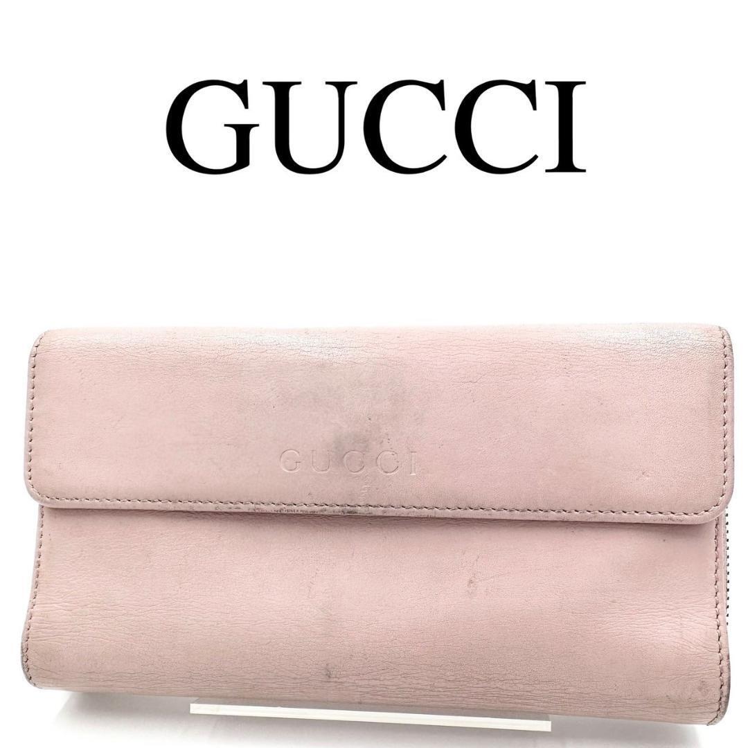 希少デザイン GUCCI グッチ 長財布 ワンポイントロゴ ラウンドファスナー_画像1