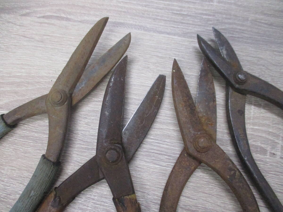 古い鉄切ハサミ・やっとこ　まとめて　８本　検　工具、DIY用品 ハンドツール、大工道具　鋏_画像2