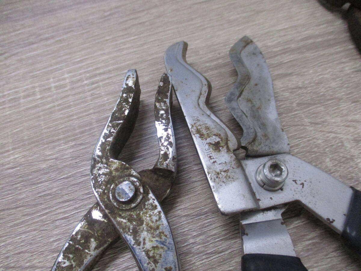 古い鉄切ハサミ・やっとこ　まとめて　８本　検　工具、DIY用品 ハンドツール、大工道具　鋏_画像4
