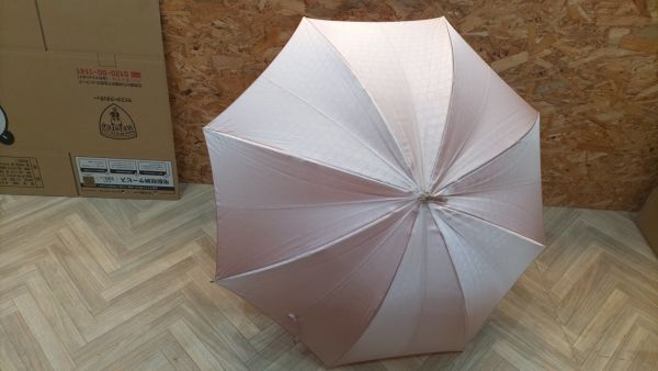#CELINE Celine long umbrella pink series lady's Macadam total length 93. unused storage goods #Y①