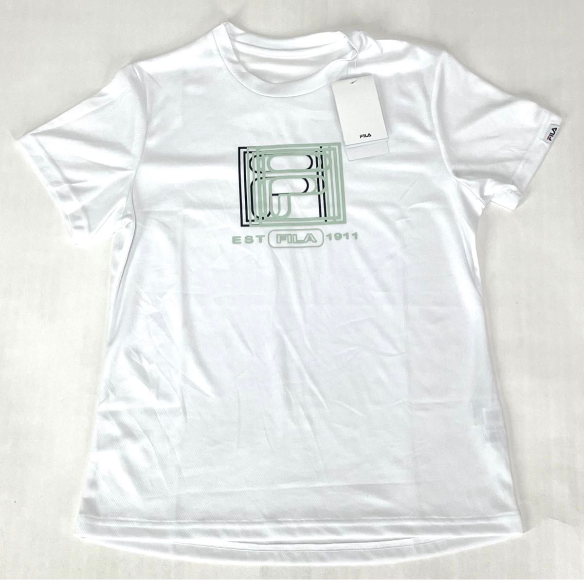 FILAフィットネス レディース Tシャツ  Ｌサイズ ホワイト色