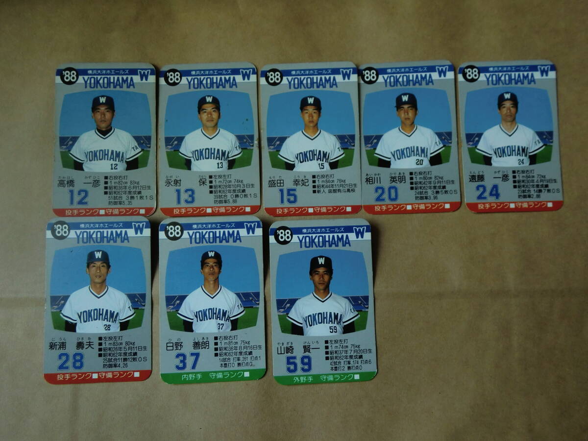 旧タカラ　プロ野球ゲーム　カード　８８年　日本ハムファイターズ１３枚、横浜大洋ホエールズ８枚　選手カード２１枚セット_画像3