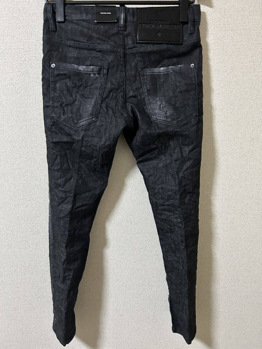 新品 正規品 2023AW BLACK CLEAN WASH SKATER JEANS 46 ディースクエアード デニム スケーター