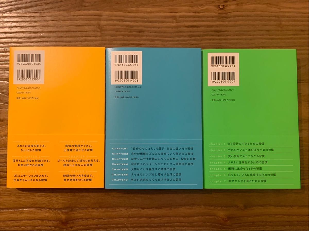 『いつも機嫌がいい人の小さな習慣』『お金の不安がなくなる小さな習慣』『いつも幸せそうな人の小さな習慣』有川真由美 著