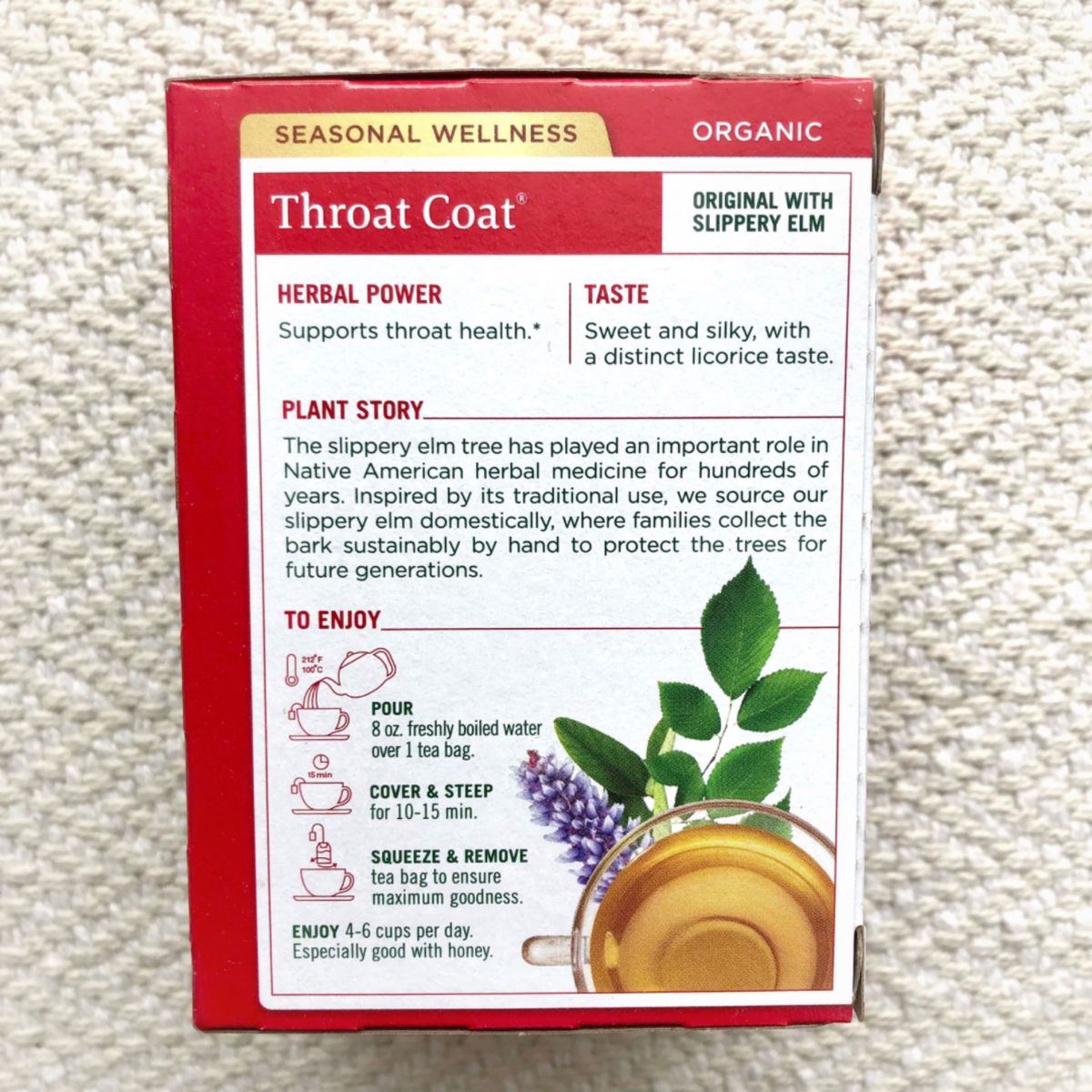 スロートコートティー　３箱　オリジナル　throatcoat 成城石井　オーガニック　ティーバッグ　ディーンアンドデルーカ