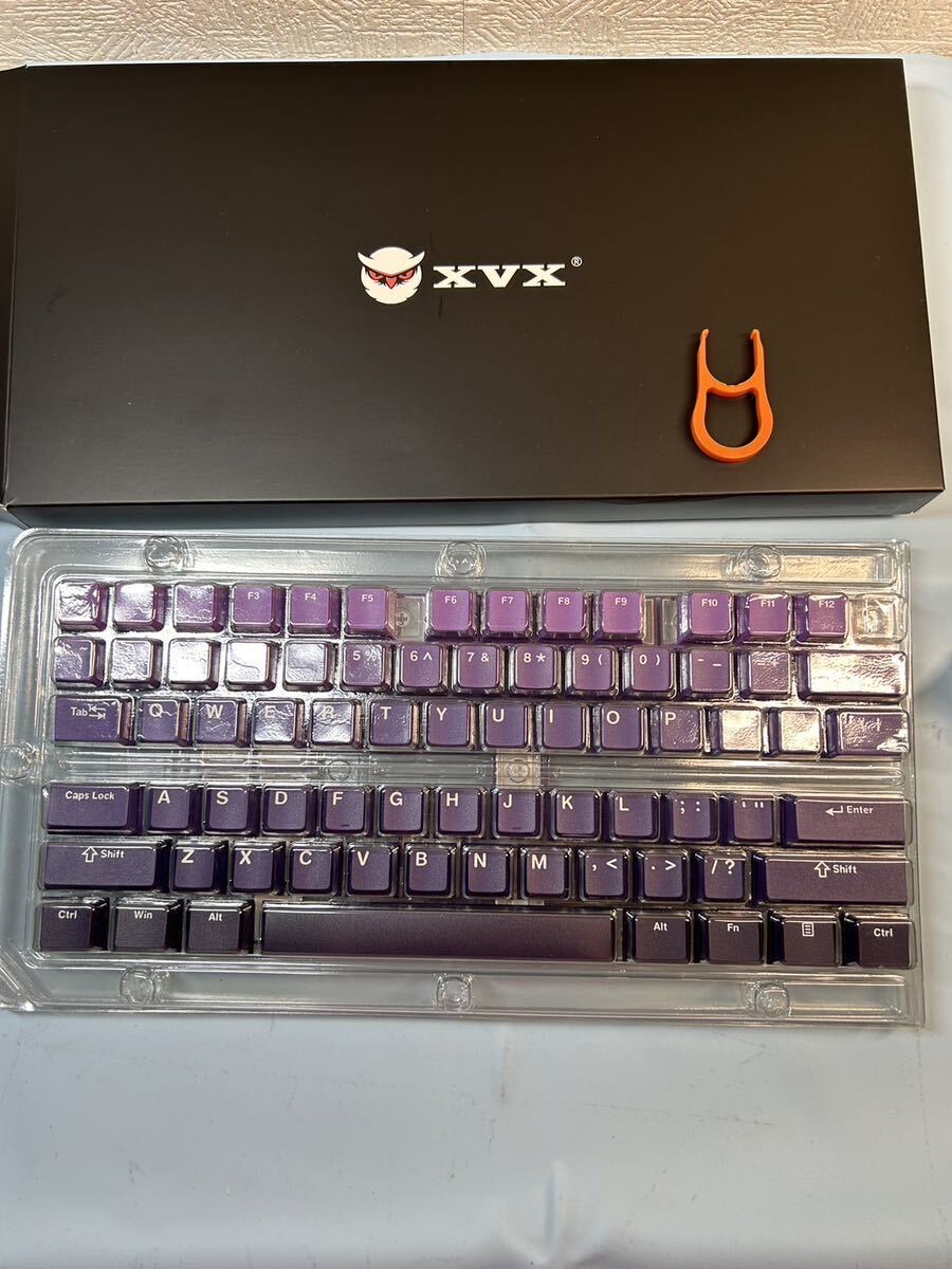 376(キーキャップ 132キー XVX 紫 Cherry プロファイル PBT ダブルショット フルセット 60% 65% 75% 100% Cherry Gateron MX パープル_画像7