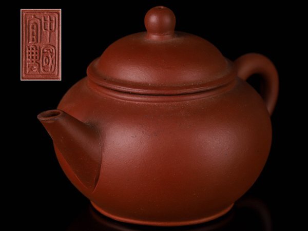 【流】煎茶道具 中国宜興 朱泥急須 KU702_画像1