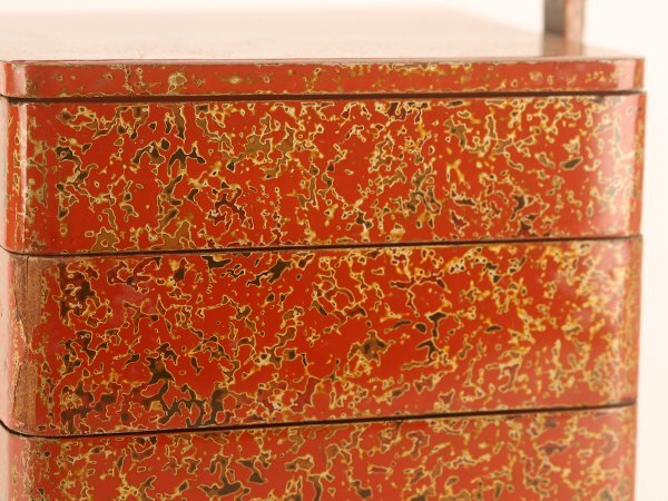 【流】木製漆器 若狭塗手付四段重箱 共箱 DH669_画像2