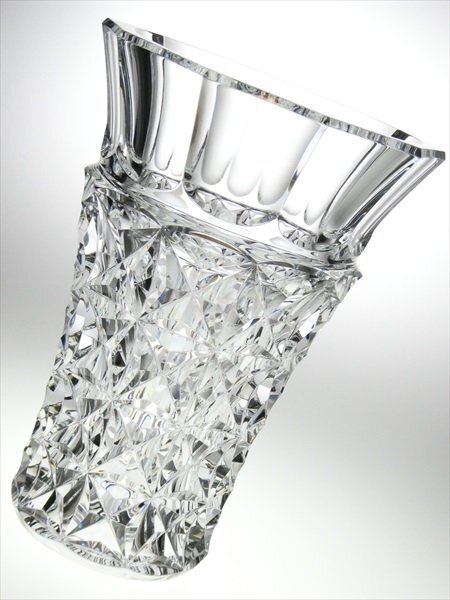 n134 Baccarat バカラ クリスタル 高級シリーズ セリメーヌ カット 特大 ベース 花瓶 飾壷 37cm 14kg 定価:1,980,000円の画像1