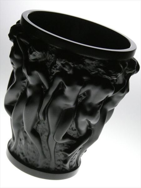 N164 LALIQUE ラリック クリスタル 特別限定作品 576/999 バコーントゥ ノワール バッカスの巫女 大型 ベース 花瓶 飾壷 24.3cm 5.5kgの画像2