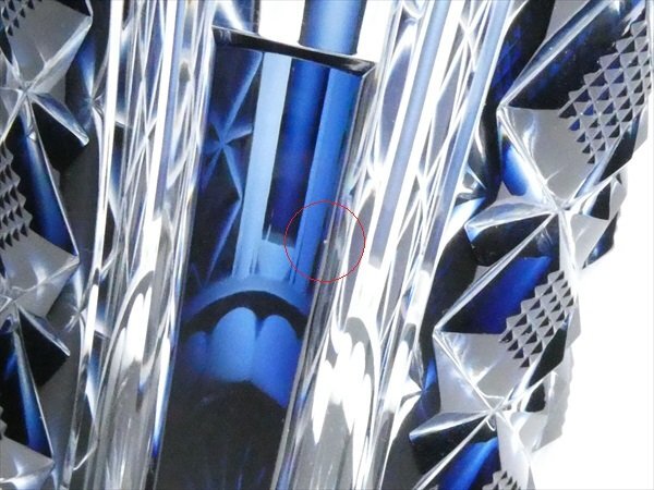 n99 薩摩切子 尚古集成館監修 薩摩ガラス工芸 作 藍被せ 切子ガラス タンブラーグラス_画像7