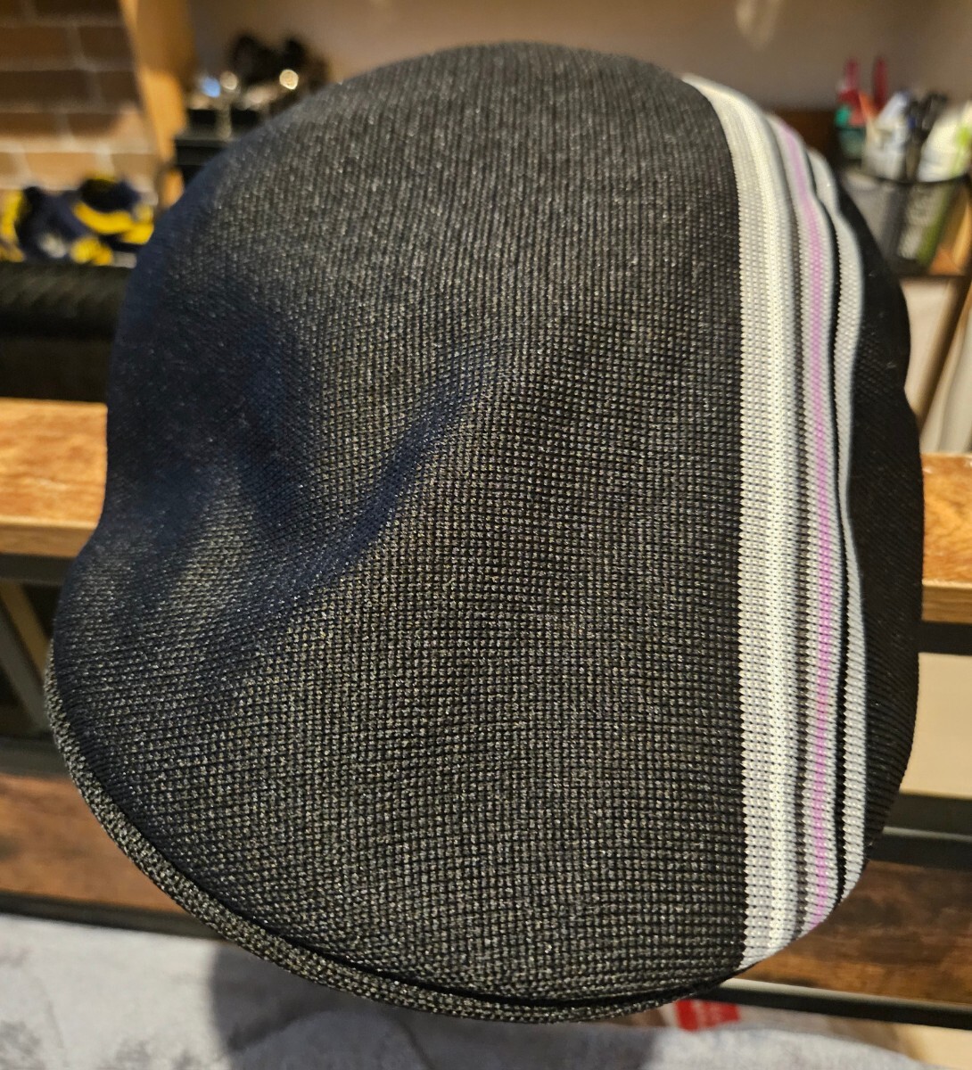 カンゴール KANGOL ハンチング ブラック ベレー帽　キャスケット 透かし編みサーモハンチング　大きいサイズ　XXL 涼しい_画像3