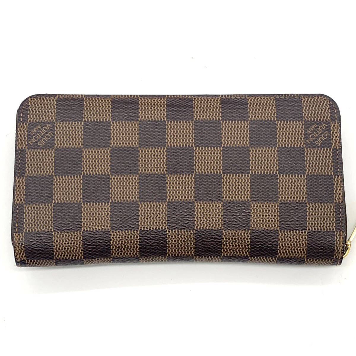 【極美品】LOUISVUITTON ルイヴィトン ダミエ エベヌ 長財布 ジッピーウォレット ラウンドファスナー ジップ メンズ レディース N60015_画像3