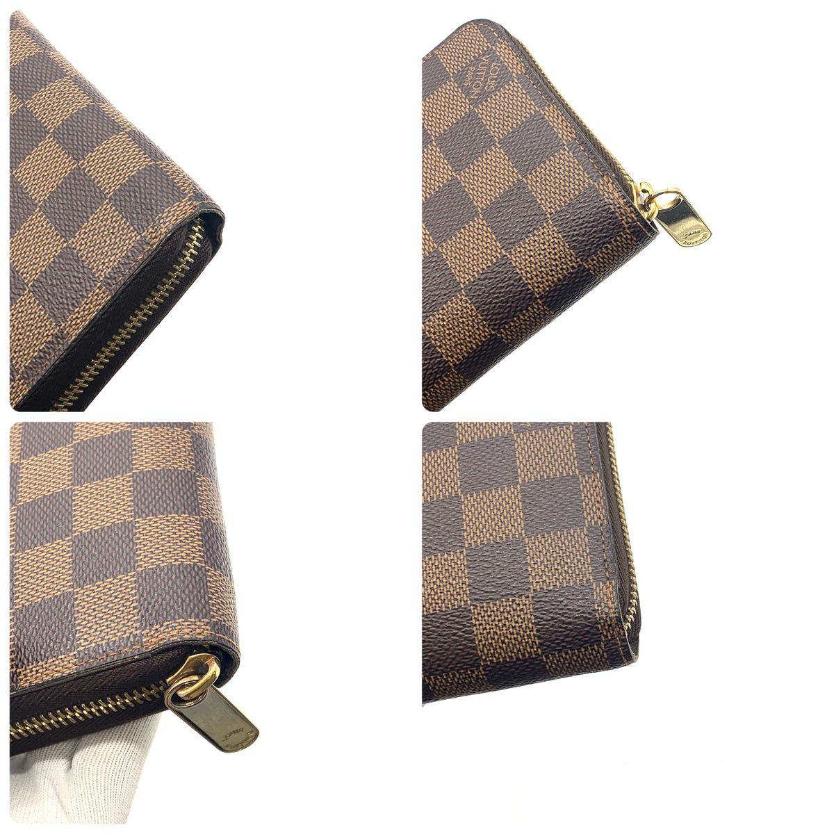 【極美品】LOUISVUITTON ルイヴィトン ダミエ エベヌ 長財布 ジッピーウォレット ラウンドファスナー ジップ メンズ レディース N60015_画像4