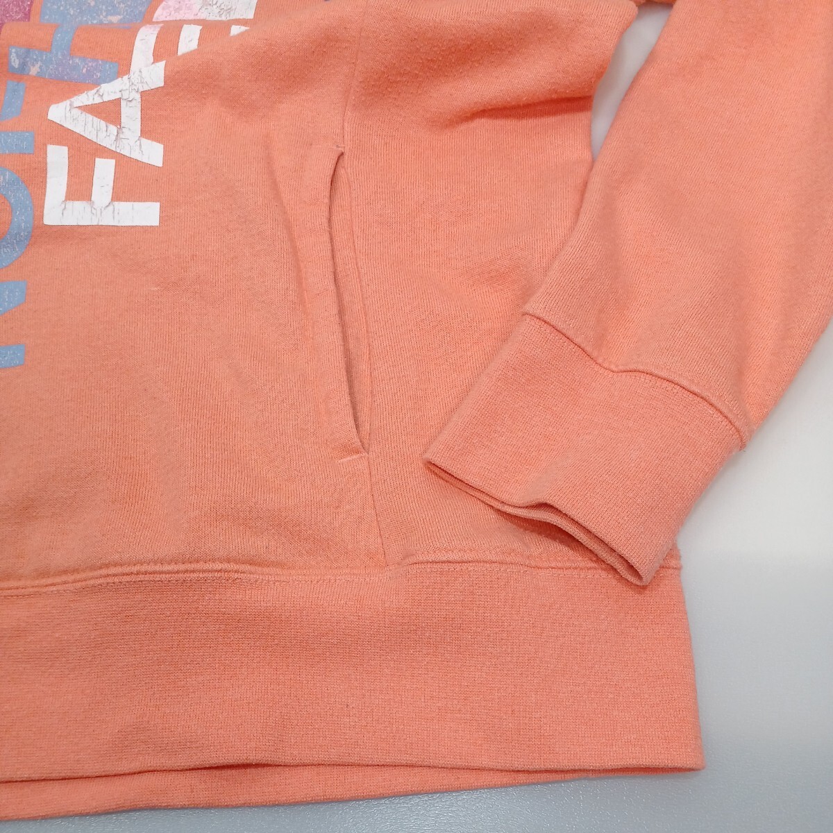 zal-103!US old clothes The North Face THE NORTH FACE lady's sweat pull over Parker * orange US-M( Japan size L)* there is defect 