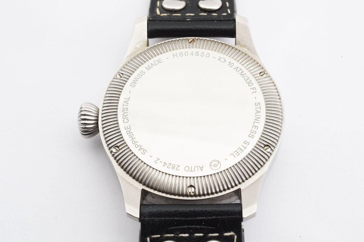 稼働品 ハミルトン カーキ パイオニアオート デイト ラウンド H604550 自動巻き メンズ 腕時計 HAMILTON_画像6