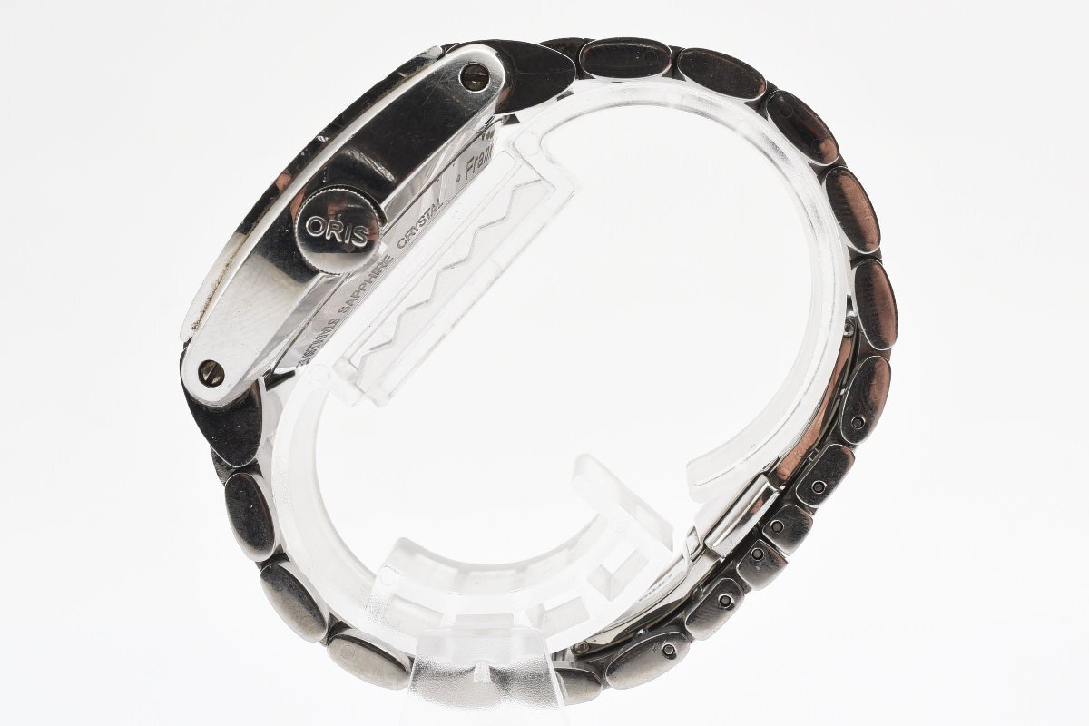 稼働品 オリス フランクシナトラ デイト スモセコ 裏スケ ラウンド 7571 自動巻き メンズ 腕時計 ORISの画像5