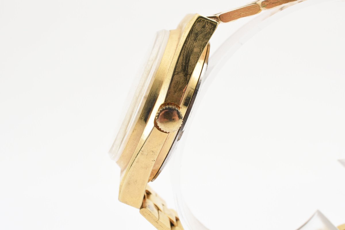  Laurel Deluxe Date Gold механический завод мужские наручные часы LAUREL
