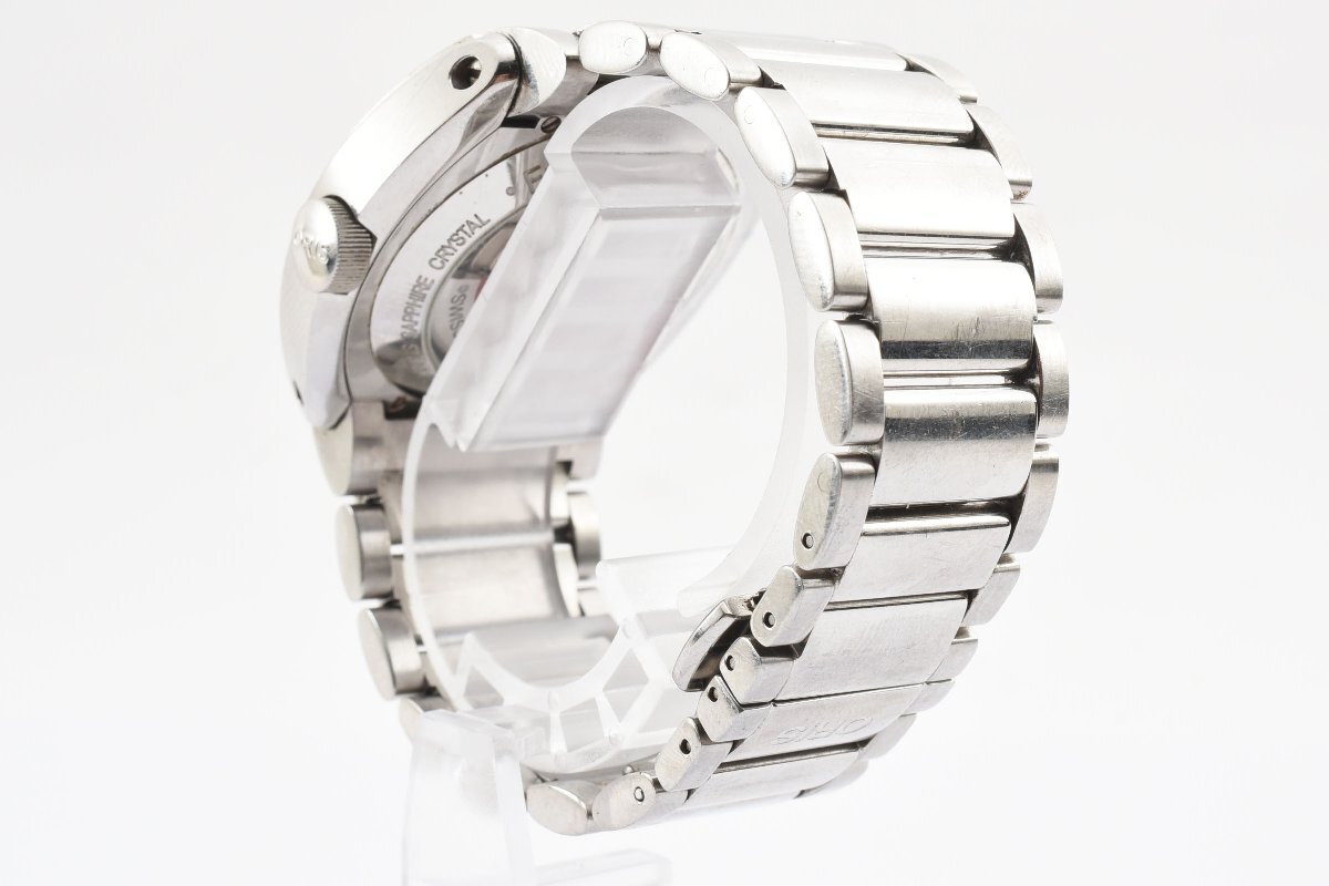 稼働品 オリス フランクシナトラ デイト スモセコ 裏スケ ラウンド 7571 自動巻き メンズ 腕時計 ORISの画像4