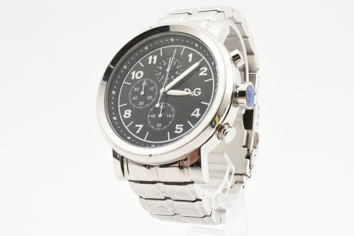 ドルチェ＆ガッバーナ ドルガバ クロノグラフ ブラックフェイス クオーツ メンズ 腕時計 D&Gの画像2