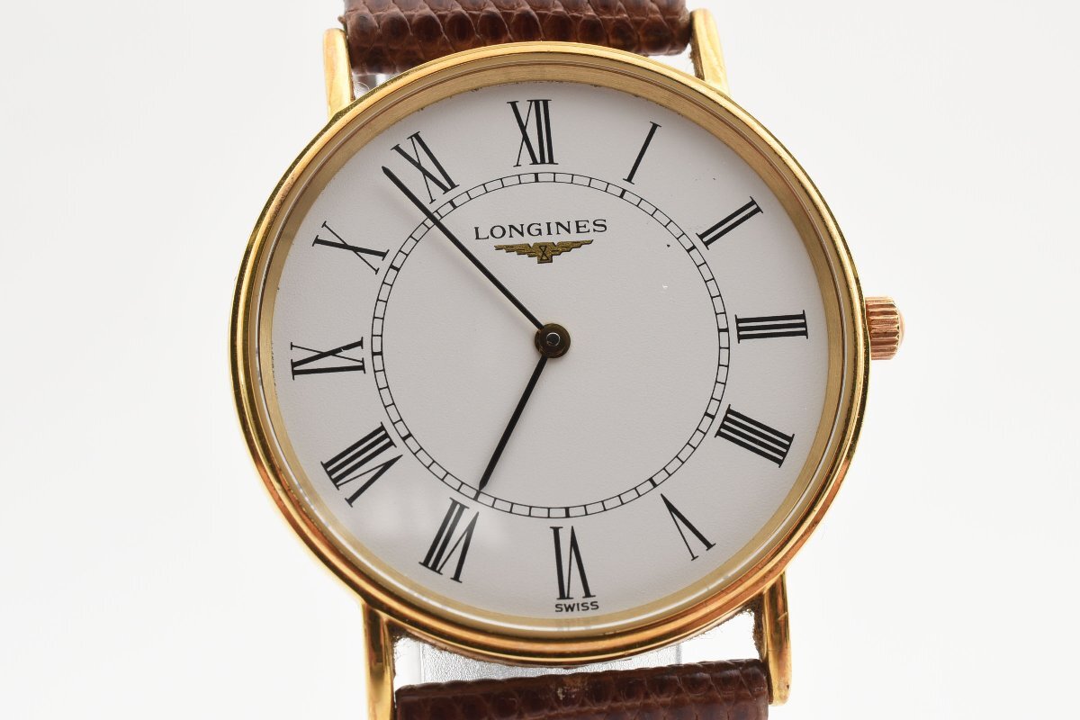 ロンジン ラウンド L4 637 2 クオーツ メンズ 腕時計 LONGINES_画像1