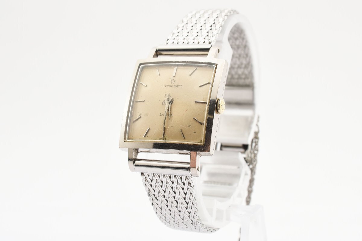 稼働品 エテルナ マティック スクエア 自動巻き レディース 腕時計 Eterna-Maticの画像2
