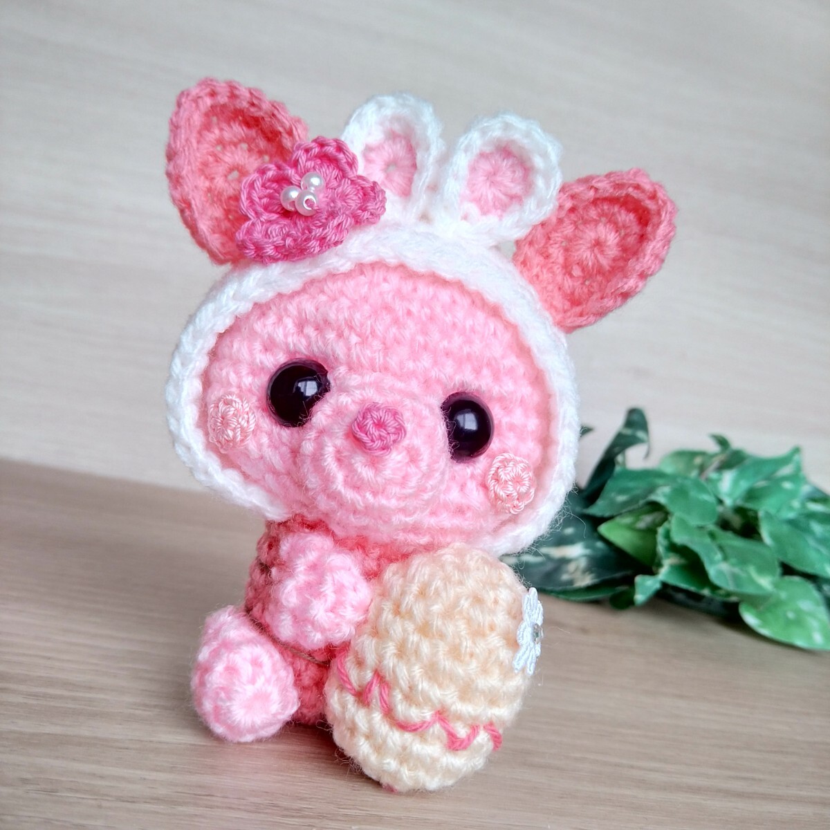#Amy... knitting e-s ta-* Tama ....... cartoon-character costume pink! free shipping hand made!