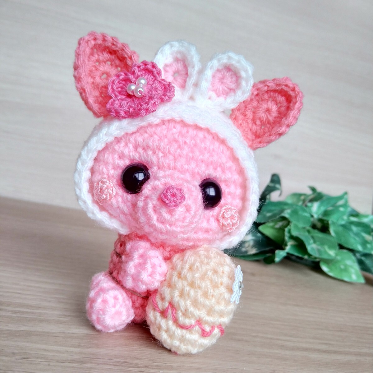 #Amy... knitting e-s ta-* Tama ....... cartoon-character costume pink! free shipping hand made!